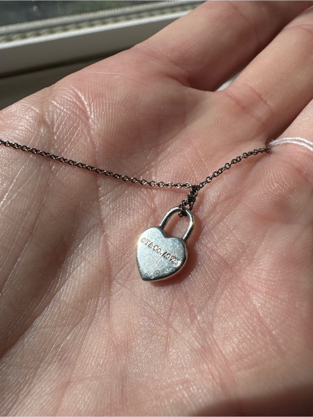 Tiffany & Co. Mini Heart Padlock Pendant Necklace - .925 Silver - Picture 2 of 5